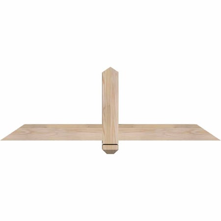 Ekena Millwork Eugene Smooth Timber Gable Bracket, Douglas Fir, 48"W x 16"H x 3 1/2"D x 3 1/2"F, 8/12 Pitch GBW048X16X0404EUG00SDF